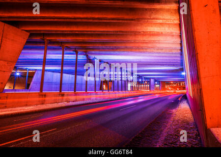 Sottopasso Ponte, Ponte Smaralind, Kopavogur, Islanda Foto Stock