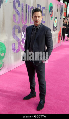 Jay Hernandez che arrivano per la squadra di suicidio Premiere europeo, all'Odeon Leicester Square, Londra. Stampa foto di associazione. Picture Data: Mercoledì 3 Agosto 2016. Vedere PA storia SHOWBIZ il suicidio. Foto di credito dovrebbe leggere: Daniel Leal-Olivas/PA FILO Foto Stock