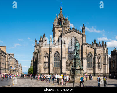 La Cattedrale di St Giles sul Royal Mile di Edimburgo, in Scozia, Regno Unito Foto Stock