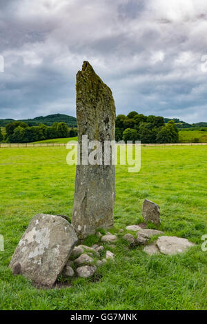 Pietra permanente a Nether Largie a Kilmartin in Argyll and Bute , Scozia , Regno Unito Foto Stock