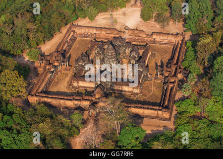 Uno dei templi incredibili durante il volo, Siem Reap, Cambogia. Foto Stock