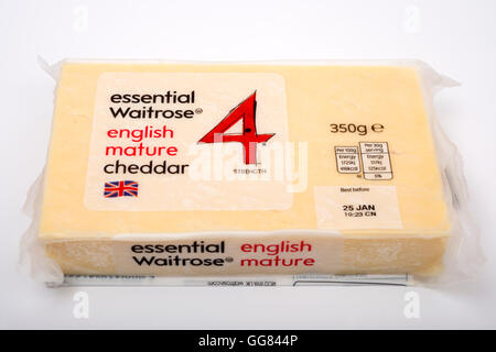 Essential Waitrose inglese il formaggio cheddar Foto Stock