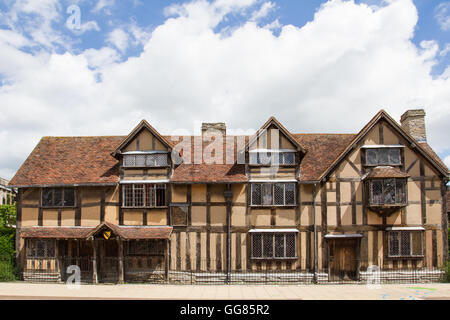 La casa su henley street a stratford upon avon, Regno Unito che è stato il luogo di nascita di William Shakespeare ed è ora un museo. Foto Stock