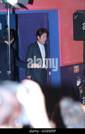 Seul in Corea. 03 Ago, 2016. Jung woo Ha e Oh Dal soo frequentare la pressa premiere del tunnel in Seoul, Corea sulla 03th agosto, 2016.(Cina e Corea diritti) © TopPhoto/Alamy Live News Foto Stock