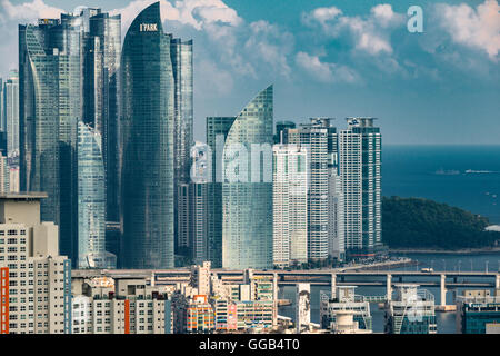 Busan architettura di vecchi e nuovi edifici di stile Foto Stock