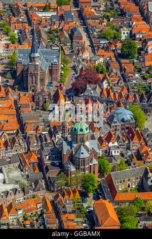 Vista aerea, Hoorn al Markermeer, acque interne, Hoorn, North Holland, Paesi Bassi, Europa, vista aerea, uccelli-occhi vista, Foto Stock