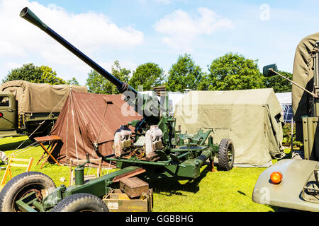 Un Bofors 40mm di cottura rapida pistola di difesa contraerea anti aerei ww2 armi di alto calibro arma REGNO UNITO Inghilterra Foto Stock