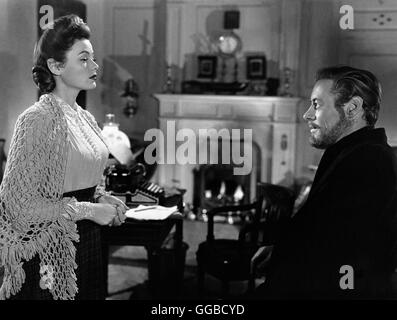 EIN GESPENST AUF FREIERSFüSSEN Il fantasma e la signora Muir USA 1947 Joseph L. Mankiewicz Sig.ra Muir (GENE TIERNEY) und capitano Gregg (REX HARRISON) Regie: Joseph L. Mankiewicz aka. Il fantasma e la signora Muir Foto Stock