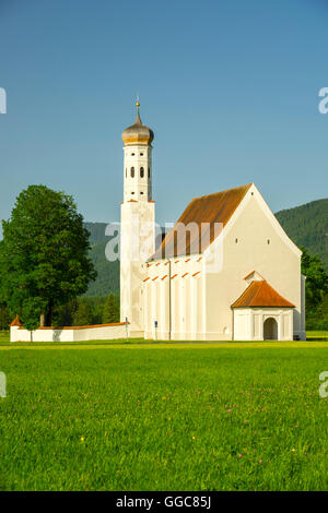 Geografia / viaggi, in Germania, in Baviera, la chiesa barocca di San Coloman, Schwangau, Est Allgaeu, Allgaeu, Svevia, Freedom-Of-Panorama Foto Stock