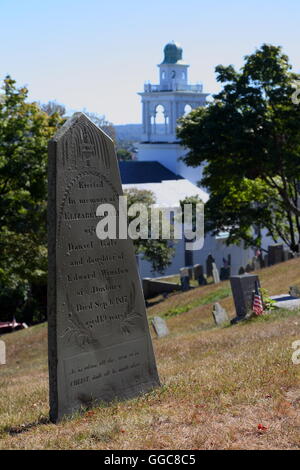 Geografia / viaggi, STATI UNITI D'AMERICA, Massachusetts, Plymouth, Burial Hill (cimitero storico) Plymouth, Additional-Rights-Clearance-Info-Not-Available Foto Stock