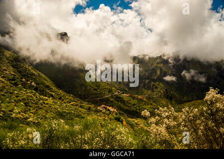 Geografia / viaggi, Spagna, vista panoramica dal Mirador de Hilda Viewpoint, Masca Valley, Teno montagne, Tenerife, Additional-Rights-Clearance-Info-Not-Available Foto Stock