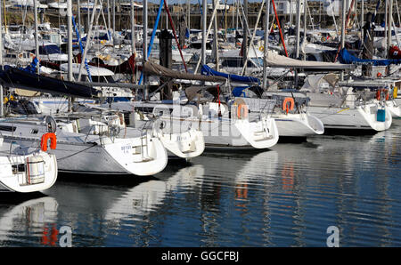 Port-Bourgenay Harbour, Talmont-Saint-Hilaire, Vendee, Pays de Loire, Francia Foto Stock