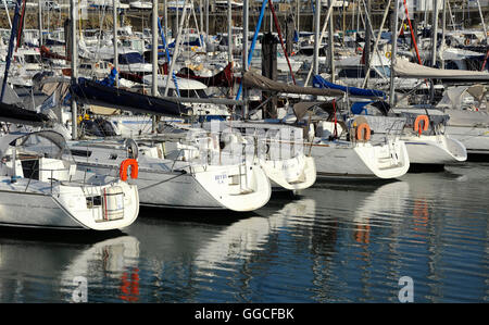 Port-Bourgenay Harbour, Talmont-Saint-Hilaire, Vendee, Pays de Loire, Francia Foto Stock