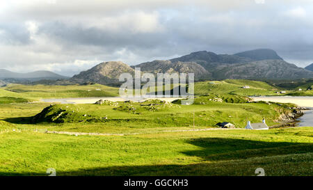 Baile-na-Cille sull'isola di Lewis, Ebridi Esterne, Scozia Foto Stock