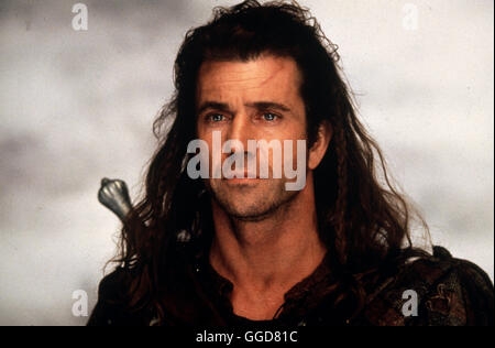 BRAVEHEART / Braveheart USA 1995 / Mel Gibson Bild: Der schottische Freiheitskämpfer William Wallace (Mel Gibson). Regie: Mel Gibson aka. Braveheart Foto Stock