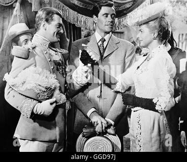 WEISSE MARGERITEN / Elena et les hommes / Eliana e gli uomini Frankreich/Italien 1956 / Jean Renoir Szene mit Jean Marais (generale) Rollan, MEL FERRER (Henri de Chevincourt), Ingrid Bergman (Elena Sorokovska) Regie: Jean Renoir aka. Elena et les hommes / Eliana e gli uomini Foto Stock