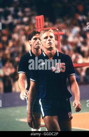 Stati Uniti d'America #15 Karch Kiraly, uomini 1984 Olympic squadra di pallavolo Foto Stock