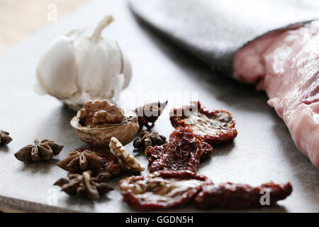 Carne cruda Foto Stock