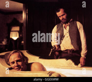 DUELL AM MISSOURI / il Missouri Breaks USA 1975 / Arthur Penn Szene mit Marlon Brando (Lee Clayton) und Jack Nicholson (Logan). Regie: Arthur Penn aka. La Missouri e si rompe Foto Stock