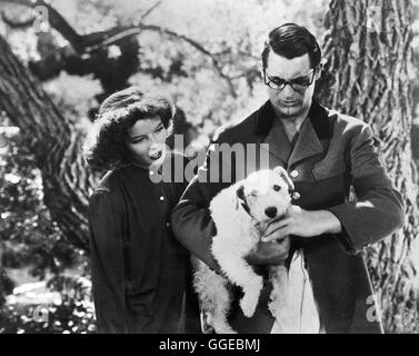 LEOPARDEN KÜSST man nicht / portando il Bimbo USA 1938 / Howard Hawks Katharine Hepburn (Susan Vance), Cary Grant (David Huxley), a Howard Hawks Screwball-Komödie: 'Leoparden küsst man nicht', 1938. Regie: Howard Hawks aka. Portando il Baby Foto Stock