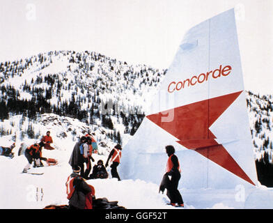 Dall'aeroporto '80 - DIE CONCORDE / Concorde - Aeroporto '79 USA 1979 / David Lowell Rich Flugabwehrraketen wurden auf die vollbesetzte Concorde abgefeuert, um die Aufdeckung skrupelloser Machenschaften zu verhindern. Regie: David Lowell Rich aka. Il Concorde - Aeroporto '79 Foto Stock