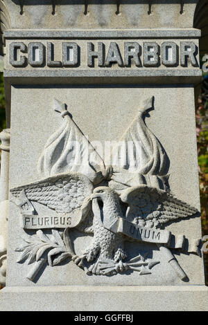 La guerra civile monumento, East End Park, Winsted, Connecticut Foto Stock