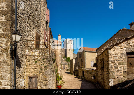 La Couvertoirade, etichettati Les Plus Beaux Villages de France, Larzac plateau, Aveyron, Francia Foto Stock