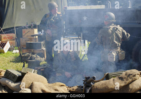 Re Enactors al Victory Show, Cosby, Foto Stock