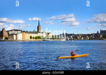 Kayak a Stoccolma, Svezia Foto Stock