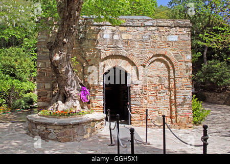 La casa della Vergine Maria (Meryemana), credeva di essere l'ultima residenza di Maria Madre di Gesù. Efeso in Turchia Foto Stock