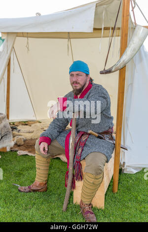 Battaglia di Wodensfield rievocazione del 5 agosto 910 A.D. La battaglia di Tettenhall Foto Stock