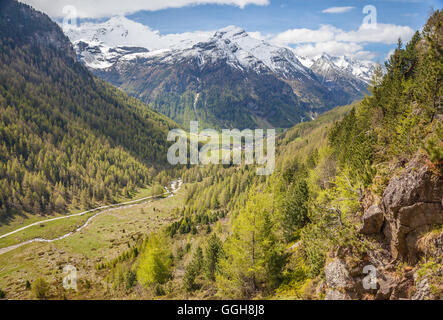 Geografia / viaggi, Italia, Alto Adige, sentiero escursionistico in Knuttental in primavera, rein in Taufers, Valli di Tures e Aurina (Valle Aurina) , Additional-Rights-Clearance-Info-Not-Available Foto Stock