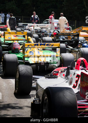 Formula 1 racing cars, Hillclimb Top Paddock, Goodwood Festival della velocità 2014, racing, auto racing, classic car, Chichester, suss Foto Stock