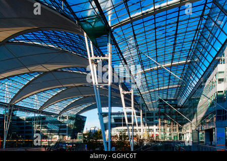 Franz-Josef-Strauss-Airport, Monaco di Baviera, Baviera, Baviera, Germania Foto Stock