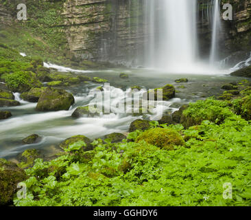 Cascata de Flumen, Saint-Claude, Giura, Francia Foto Stock