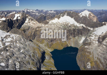 Lago Turner, Parco Nazionale di Fiordland, Alpi del Sud, Southland, Isola del Sud, Nuova Zelanda Foto Stock