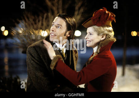 Macchina del tempo / USA 2002 / Simon Wells (I) Szene mit Alexander Hartdegen (Guy Pearce) und Emma (Sienna Guillory) Regie: Simon Wells (MI) Foto Stock