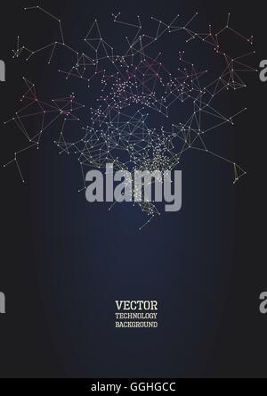 Rete astratta sfondo poligonale Illustrazione Vettoriale