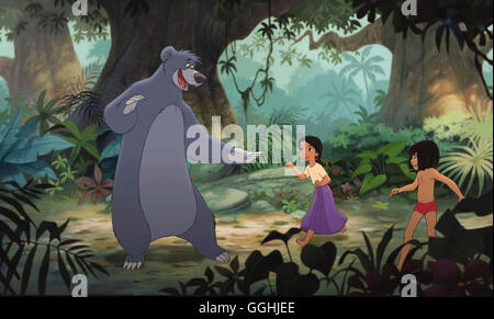 DAS DSCHUNGELBUCH 2 / Il Libro della Giungla II USA 2002 / Steven Trenbirth BALOO, Mowgli und SHANTI Regie: Steven Trenbirth aka. Il Libro della Giungla II Foto Stock