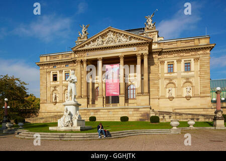 Teatro e Memoriale di Schiller a Wiesbaden, Mittelrhein, Medio Reno, Hesse, Germania, Europa Foto Stock