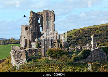 Corfe Castle, Dorset, Inghilterra, Gran Bretagna Foto Stock