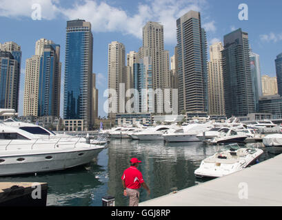 Porto di Dubai Marina, Dubai, EAU. travel - Dubai - Dubai Marina - Dub Foto Stock