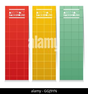 Banner verticale Set di tre moderni il tema grafico illustrazione vettoriale Illustrazione Vettoriale