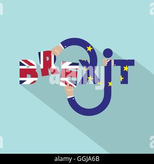 Brexit Design Tipografia illustrazione vettoriale Illustrazione Vettoriale