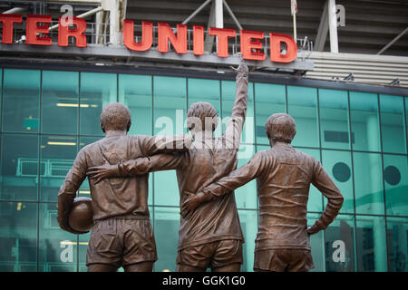 Il Manchester United Santa Trinità Matt Busby statua artista designer creativo progettato creato a mano predisposto artigianali realizzati da sculpte Foto Stock