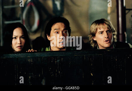 SHANGHAI KNIGHTS / USA /ceco, UK / David Dobkin Chon Lin (FANN WONG), Chon Wang (Jackie Chan) und Roy O'Bannon (Owen Wilson) Regie: David Dobkin Foto Stock