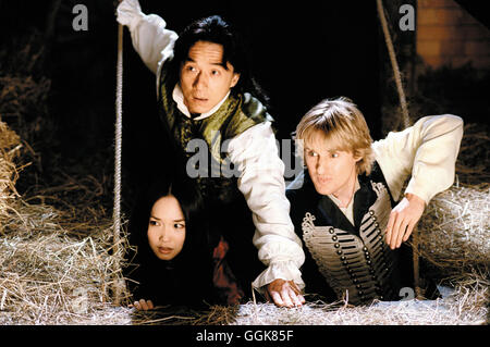 SHANGHAI KNIGHTS / USA /ceco, UK / David Dobkin Chon Lin (FANN WONG), Chon Wang (Jackie Chan) und Roy O'Bannon (Owen Wilson) Regie: David Dobkin Foto Stock