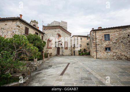 Vertine, vicino a Radda in Chianti, Toscana, Italia Foto Stock