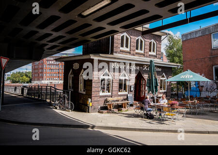 Ristorante Oberhafenkantine, HafenCity di Amburgo, Germania Foto Stock