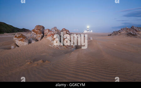 Cape Recife nella luce della sera, Algoa Bay, Oceano Indiano, Port Elizabeth, Eastern Cape, Südafrika Foto Stock